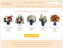 Tablet Screenshot of conniesflowerandgift.com